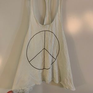 Wildfox Peace low-back tank, size M.